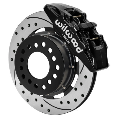 Wilwood Ford Mustang II Dynapro Front Brake Kit w/ 12.19in Drilled & Slotted Rotor - Black - 140-18365-D Photo - Primary
