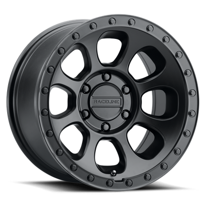 Raceline 961B Bolt 17x9in / 5x127 BP / -12mm Offset / 78.1mm Bore - Satin Black - 961B-79050-12 Photo - Primary