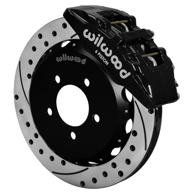 Wilwood Forged Dynapro 6 Front Big Brake Kit - 12.88 x 1.00 Drilled & Slotted - Black - 140-12048-D Photo - Primary