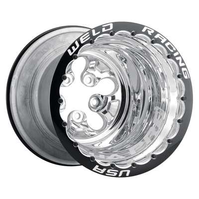 Weld Alpha Pro 15x14 / 5x5 BP / 3in BS Polish CTR Polish MT Wheel - Polish Double Beadlock MT - 83XP-514416MP Photo - Primary