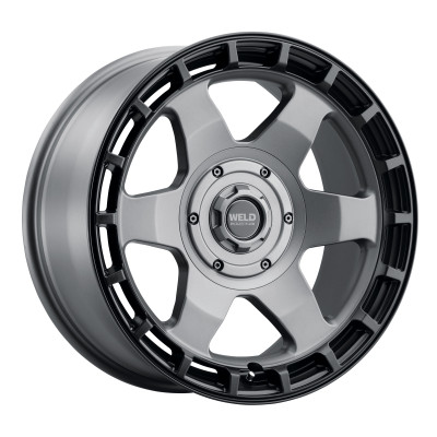 Weld Off-Road Ridge 20x9 - 5x127 / 5x139.7 BP - ET0 - 87.1mm CB - Satin Gunmetal Wheel (Black Ring) - W15109057500 Photo - Primary