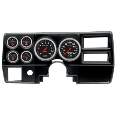 Autometer 84-87 Chevy/GMC Truck (5in x 2 - 2-1/16in x 4) 6-Gauge Direct Fit Dash Kit - 2923-11 Photo - Primary