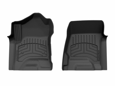 WeatherTech 15-19 Chevrolet Silverado 1st Row Front FloorLiner HP - Black - 447221IM Photo - Primary