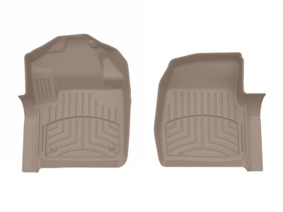 WeatherTech 17-19 Ford F-250/F-350/F-450/F-550 1st Row Front FloorLiner HP - Tan - 4510541IM Photo - Primary