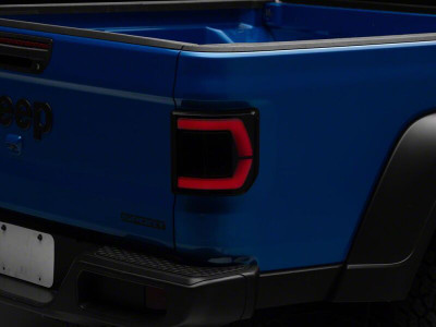 Raxiom 20-26 Jeep Gladiator JT Low Profile LED Tail Lights- Black Housing- Smoked Lens - JG27784 Photo - Primary