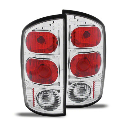 Raxiom 02-05 Dodge RAM 1500 Axial Series Tail Lights- Chrome Housing- Red/Clear Lens - R110158 Photo - Primary