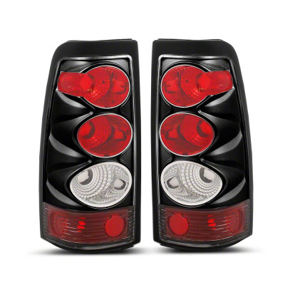 Raxiom 03-06 Chevrolet Silverado 1500 Fleetside Axial Series Tail Lights- Black- Clear Lens - S112708 Photo - Primary