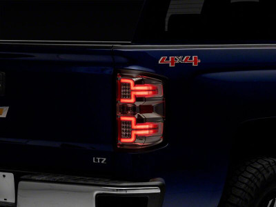 Raxiom 14-18 Chevrolet Silverado 1500 LED Tail Lights/Seq Turn Signals- Chrome- Clear Lens - S114459 Photo - Primary