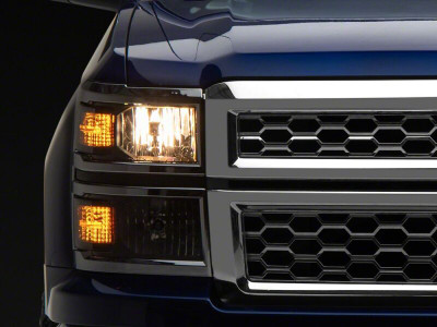 Raxiom 14-15 Chevrolet Silverado 1500 OE Style Headlights/ Chrome Trim- Black - Clear Lens - S169259 Photo - Primary