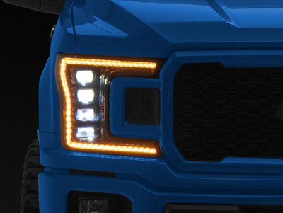 Raxiom 18-20 Ford F-150 CXR Series LED Headlights with Amber DRL- Black Housing- Clear Lens - T593911 Photo - Primary