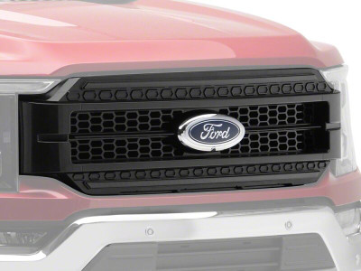 Raxiom 21-23 Ford F-150/ Exc.Raptor CXR Series LED Upper Replacement Grille with White DRL- Black - T596988 Photo - Primary
