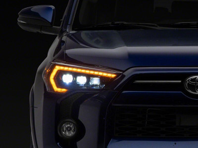 Raxiom 14-24 Toyota 4Runner CXR Series LED Headlights with Amber DRL- Black Housing- Clear Lens - TR33857 Photo - Primary