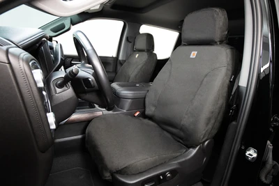 Covercraft 19-25 Chevrolet Silverado Carhartt Super Dux SeatSaver Frt Row Custom Seat Cover- Gravel - SSC3492COGY Photo - Primary