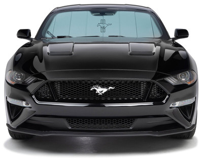Covercraft 94-04 Ford Licensed UVS100 Custom Sunscreen with Black Mustang Tri-Bar logo - UFF10563SV Photo - Primary