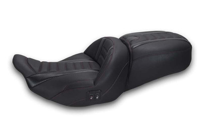 Mustang 23-26 Harley CVO Road Glide, Street Glide, Heated ST Deluxe 1pc 2Up Blk w/D Cherry Thread - 89415DC User 1