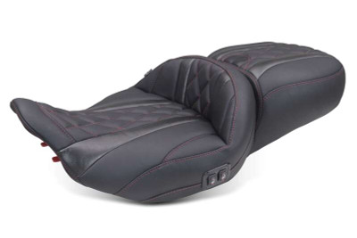 Mustang 23-26 Harley CVO Road Glide Street Glide Heated Deluxe Diamond ST 1pc 2Up Blk w/DC Thread - 89483DC User 1