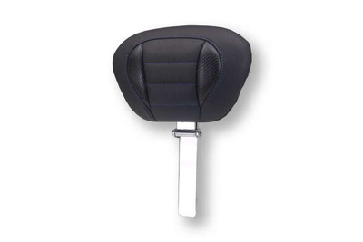 Mustang 23-26 Harley CVO Road Glide, Street Glide, Deluxe ST Driver Backrest Blk w/ Sky Blue Thread - 89486SB User 1