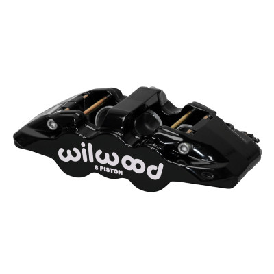 Wilwood caliper AERO6 1.75/1.62/1.62 .810 rotor .80 THK pad R/H black - 120-16890-BK Photo - Primary