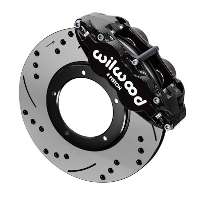 Wilwood kit front FNSL4R PORS 911 1984- 89 3.5 MT 11.10X.95 rotor SRP black W/LINES - 140-16681-D Photo - Primary