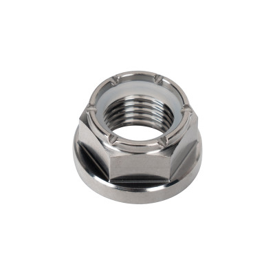Wilwood nut 3/8-24 nylon self lock hex flange titanium GR5 - 230-17886 Photo - Primary