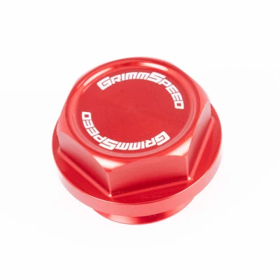 GrimmSpeed 89-22 Subaru All Models Bolt Oil Caps - Red - GRM120014RED User 1