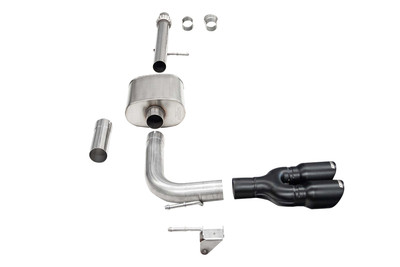 Corsa 14-16 Chevrolet Silverado 3.0in Catback Front Axle Exit Exhaust w/ Twin 4.0in Black Tips - 21310BPC Photo - Primary