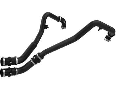 aFe BladeRunner 2in to 2-1/2in Aluminum Hot Charge Pipe Black Ford F-150 24-26 V6-2.7L (tt) - 46-20788-B Photo - Primary