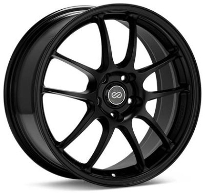 Enkei PF01 17x7 4x108 42mm Offset 75mm Bore Black Wheel (MOQ 40) - 460-770-3442BK Photo - Primary