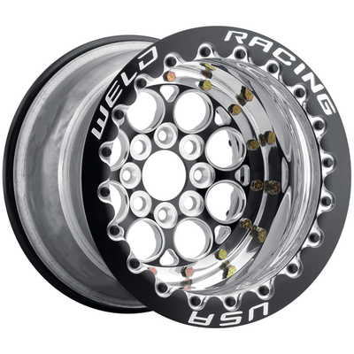 Weld Magnum Import 15x9 / 4x100 / 6 BS / 2.25 HB - Black Center - Polished Shell - Non-BL Wheel - 768B-50916 Photo - Primary