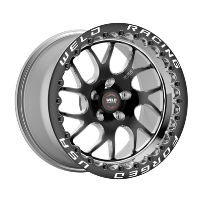 Weld S78 Beadlock 15x10/5x120/7.5 BS/3.18 HB - Black Center - Polished Shell - Black SBL MT Wheel - 78MB-510N75RF Photo - Primary