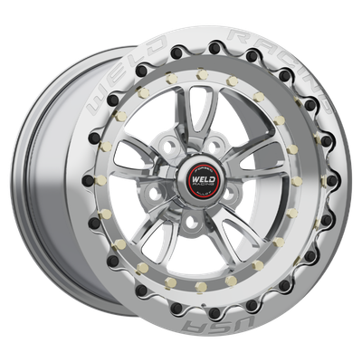 Weld Full Throttle Beadlock 15x10/5x4.5/7.5 BS/3.18 HB-Polished Cntr-Pol. Shell-Pol. SBL MT Wheel - 793P510214G Photo - Primary