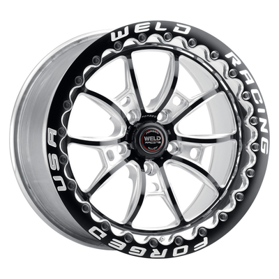 Weld S80 Beadlock 17x10/5x115/5.2 BS/3.18 HB - Black Center - Polished Shell - Black SBL Wheel - 80HB7100W52F Photo - Primary