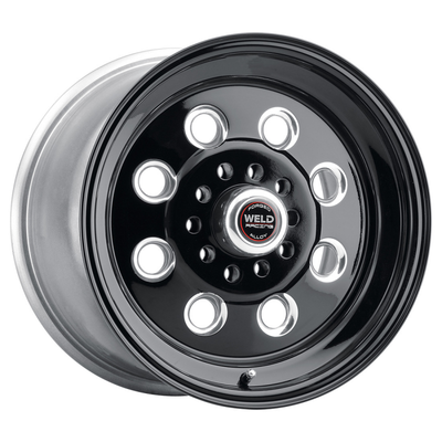 Weld Black Draglite 15x12 / 5x114.3 / 6.5 BS / 3.18 HB - Gloss Black - Non-BL Wheel - 90B-512352 Photo - Primary