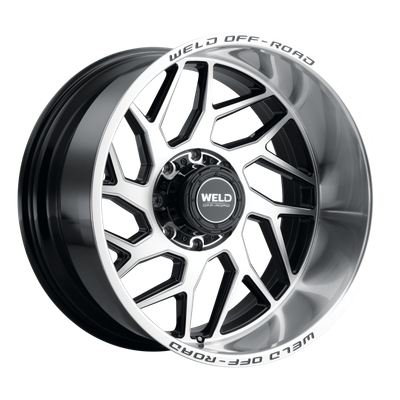 Weld Fulcrum 22x12 / 8x165.1 / 4.75 BS / 125.1 HB - Gloss Black Machined - Non-BL Wheel - W11822082475 Photo - Primary