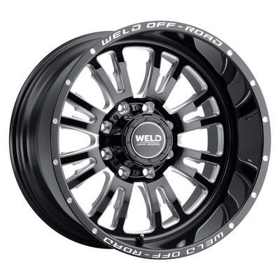 Weld Slingblade 20x12 / 8x165.1 / 4.75 BS / 125.1 HB - Gloss Black Milled - Non-BL Wheel - W15802082475 Photo - Primary
