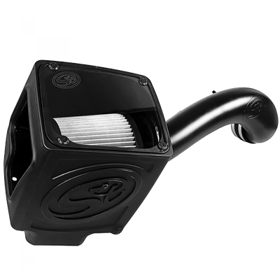 Cold Air Intake For 16-19 Silverado/Sierra 2500, 3500 6.0L Dry Extendable White S&B