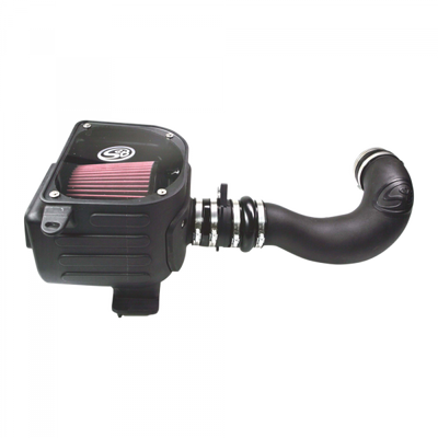 Cold Air Intake For 07-08 GMC Sierra 4.8L, 5.3L, 6.0L Oiled Cotton Cleanable Red S&B