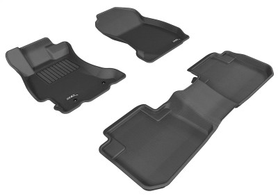 3D MAXpider 2014-2018 Subaru Forester Kagu 1st & 2nd Row Floormats - Black - L1SB00901509 Photo - Primary