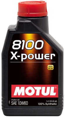 Motul 1L Synthetic Engine Oil 8100 10W60 X-Power - ACEA A3/B4 - 106142 Photo - Primary