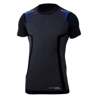 Sparco T-Shirt K-Carbon Black/Blue - 002203NREB3ML Photo - Primary
