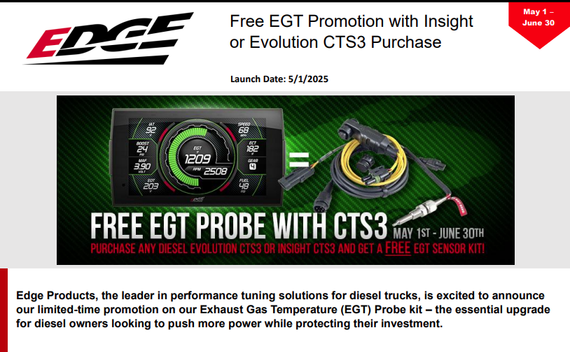 Free EGT Promotion with Insight NOW or Evolution CTS3 Purchase