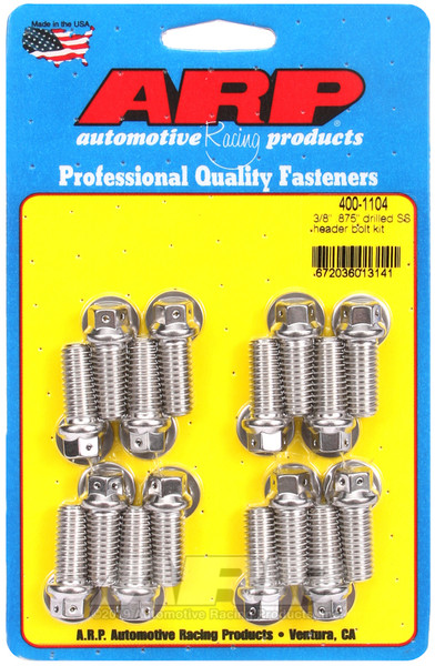 ARP 3/8 x .875 Drilled SS Header Bolt Kit - 400-1104 Photo - Primary