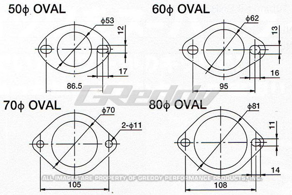 GReddy 60mm Exhaust Oval Gasket - 11000301 Photo - Primary