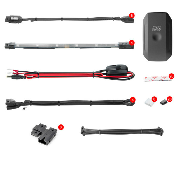 XKGLOW Ap Cntrl 8 Pd 4 Strp Std Kit - KS-MOTO-STANDARD User 1