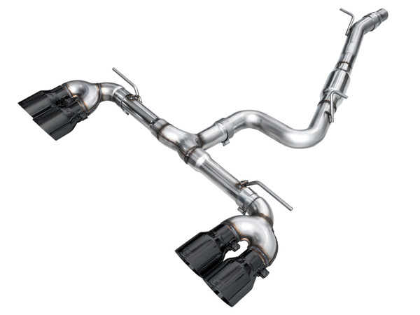 AWE MK8 Volkswagen Golf R 3in Track Edition Quad Exhaust - Diamond Black Tips - 3020-43658 Photo - Primary