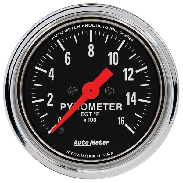 Autometer Traditional Chrome 2-1/16in 0-1600 Deg F Digital Stepper Motor Pyrometer - 2554 Photo - Primary