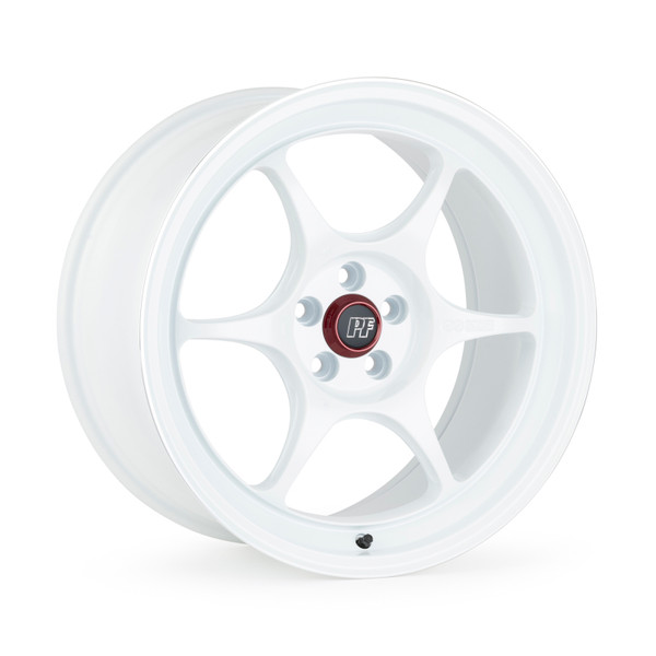 Enkei PF06 17x8.5 4x100 30mm Offset 75mm Bore White Machined Wheel - 545-785-4930WM Photo - Primary