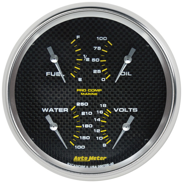 Autometer Marine Carbon Fiber 5in Gauge - 100PSI - 200705-40 Photo - Primary
