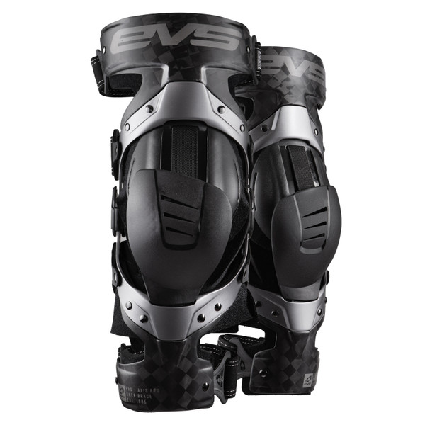EVS Axis Pro Knee Brace Pair Black/Grey - Large - AXISP-GRY-LP User 1