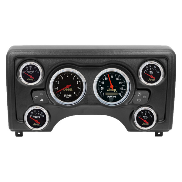 Autometer Jeep Direct Fit Dash Kit 97-06 Jeep TJ (2 x 3-3/8in. / 4 x 2-1/16in.) - 90011-16 Photo - Primary